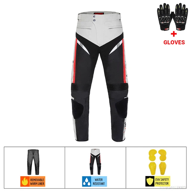 Waterproof Motorcycle Jacket Pants Off-Road Racing Motocross Riding Jacket Suit Men Windproof Touring Moto Protective Suit GR-K06 BK Pants