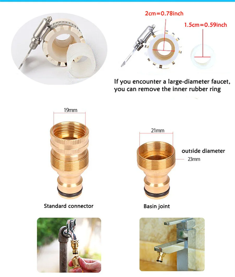 Pressão Conector De Metal Duplo Expansível Carretel