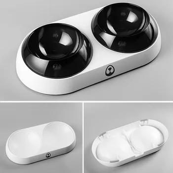 

Dog Bowl Pet Feeding Station 15 Degrees Tilted Platform Cat Feeders Non-slip Food Water Bowl for Dogs Cat Puppy PR Sale