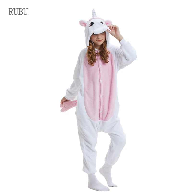 Pink Unicorn Kuguurumi/Пижама с единорогом для девочек; одежда для сна для мальчиков; зимняя Пижама с изображением животных, панды, Единорога; детские пижамы; комбинезоны; детские пижамы - Цвет: Pink Unicorn
