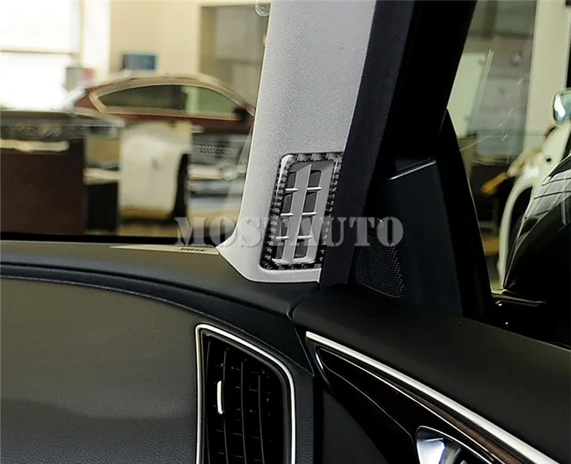 Для Infiniti Q50 карбоновое волокно передняя стойка вентиляционное отверстие Выход Накладка 2013- 2шт