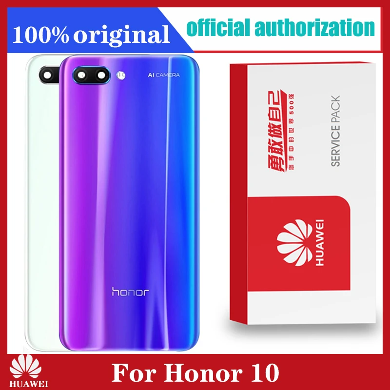 Оригинальный Сменный Чехол для задней крышки HUAWEI Honor 10 задняя крышка стекло на