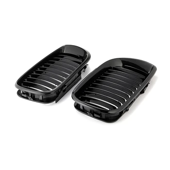 

2Pcs Car Gloss Black Car Front Kidney Racing Grille Grill For BMW E46 LCI 4D 325i Facelift 2002 2003 2004 2005