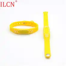 125 кГц ID водонепроницаемые наручные часы с силикагелем Регулируемый брелок Желтый только для чтения Браслет RFID EM4100 TK4100 карта контроля доступа