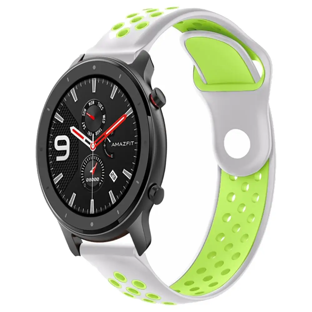 Amazfit 47 мм GTR Универсальный сменный Двухцветный силиконовый ремешок для часов 22