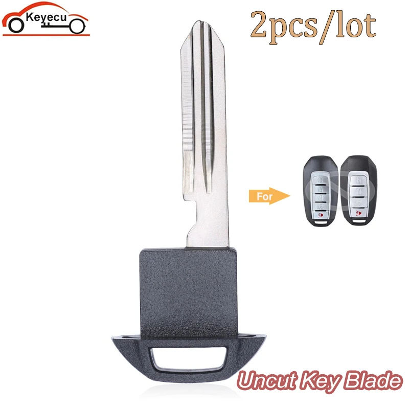 KEYECU 2x Emergency Insert Key Blade Prox Keyless Uncut for Nissan Infiniti QX60 Murano Pathfinder 2019 FCC: KR5TXN7 | Автомобили и