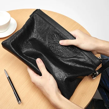 

Men Clutch Business Casual Handbag Men Wallet Brand Men Wallet Leather Authentic Leather Wallet and Handbag Men Bag