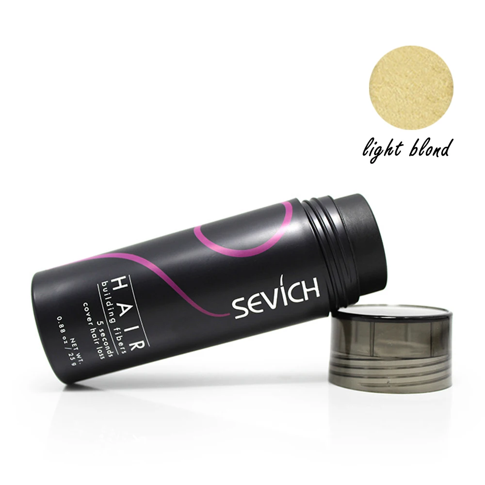Light gold Волокна для наращивания волос порошок продукты для выпадения волос Refill утолщение волокна порошки расширение утолщение рост покрытие выпадение волос - Цвет: Light gold