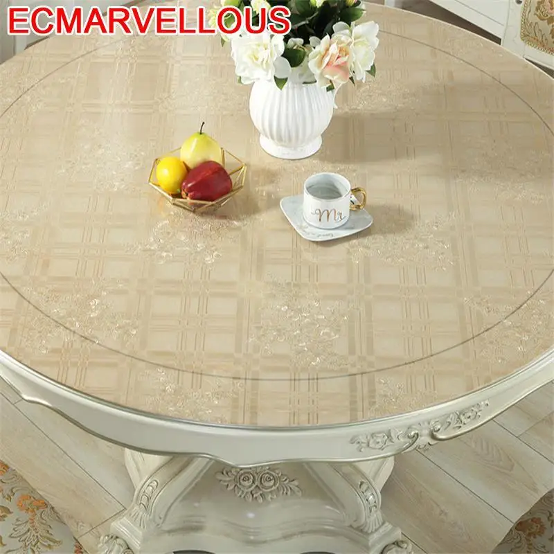 

Waterproof Wedding Obrus Kuchenny Tovaglie Redondo Para Mesa Redonda Round PVC Nappe Tablecloth Cover Manteles Table Cloth