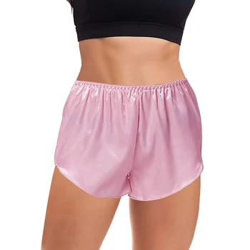 

Women's Pajama Pants Summer Sleep Bottoms Faux Silk Home Pajama Pants Womens Sleep Shorts Pyjama Trousers Plus Size