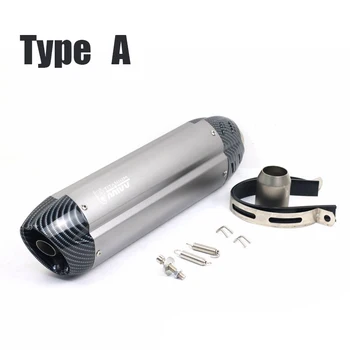 

38-51MM 470mm Universal Motorcycle Exhaust Muffler Pipe Escape moto for kawasaki er6n sv650 Z800 R1 cb650f cb1000r cbr250r