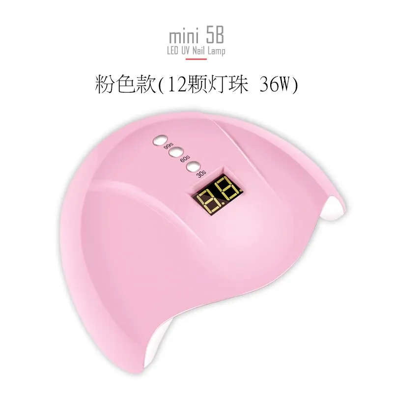 Pink Manooby 36 Вт УФ-лампа светодиодный светильник для ногтей сушилка для всех гель-лаков светильник инфракрасный чувствительный таймер умный ЖК-дисплей маникюр - Цвет: Pink