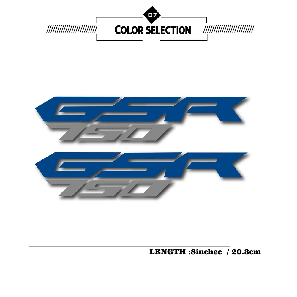 Новинка, наклейка для мотоцикла, велосипеда, 3D наклейка на топливный бак, логотип, шлем, ноутбук, автомобильная наклейка, наклейка на автомобиль для suzuki gsr750 gsr 750 GSR 750 - Цвет: Reflective blue