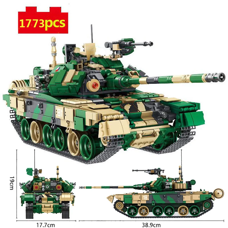 

World War II Military series Russian Armored Force T-90 main battle tanks DIY Model Building Blocks Bricks Toys Gifts