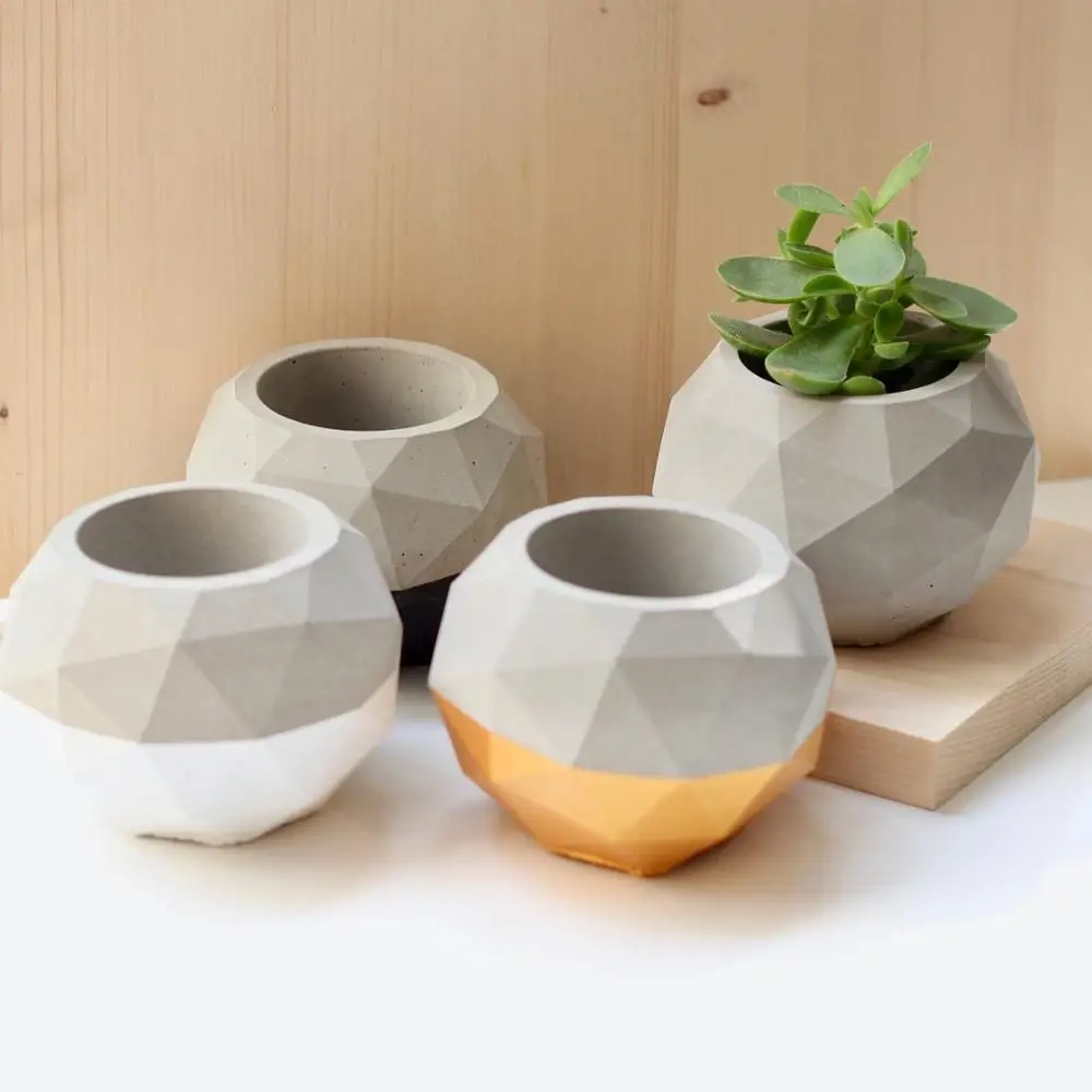 

Creative Concrete Planter Molds Silicone flowerpot Mould DIY Concrete Homewares Molds For Making Pot