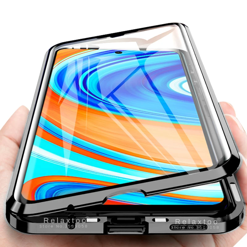 Магнитный флип чехол с поворотом на 360 ° для xiaomi 9 s pro max readmi note 8 8t двухсторонний из