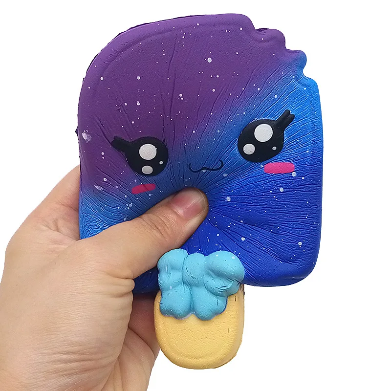 

1Pc Galaxy Ice Cream Soft Slow Rising Cute Jumbo Strap Soft Squeeze Scented Bread Cake Stress Relief Funny Toy Gifts for Kids