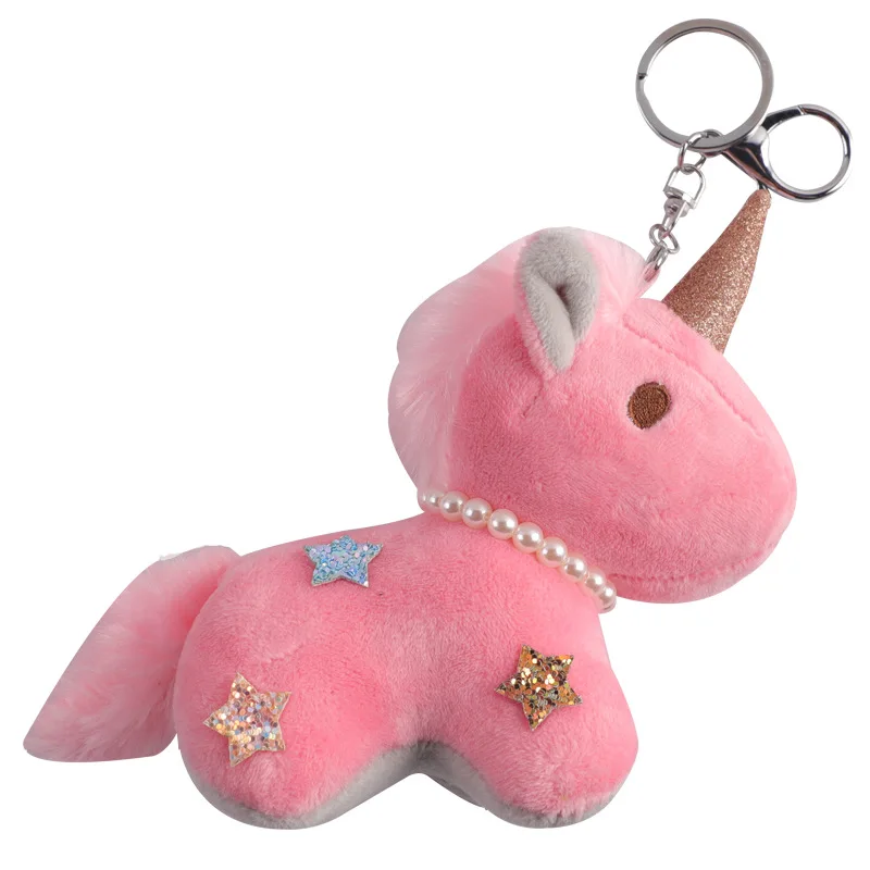 

Lie Ju Toy Creative Unicorn Plush Key Chain Pendant Bamboo Charcoal Doll Cell Phone Bag Car Accessories