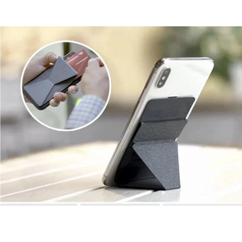 

New Micro Wallet Invisible and Foldaway Stand Paper-thin Magnetic Wallet Phone Stand