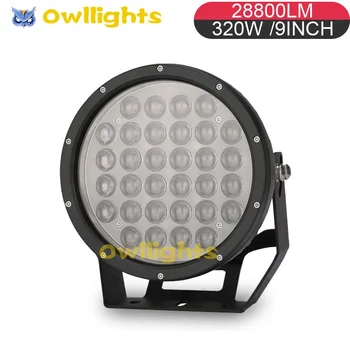 

Boat Car Accessories 4D IP68 Waterproof 12V LED Driving Light Tractor 9" Front Light 320w LED Work Light atv 4x4 led spotlight