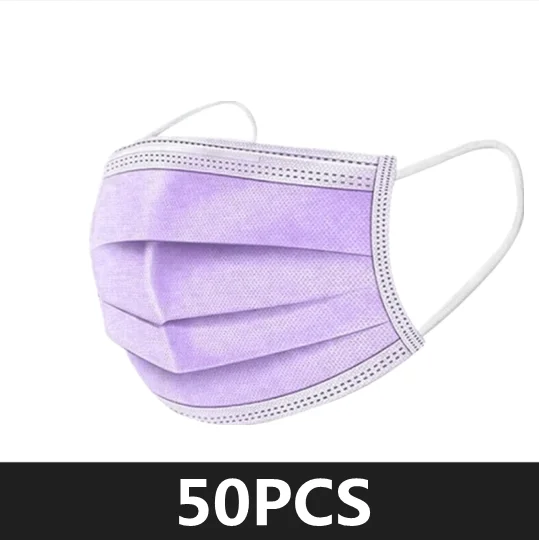 50PCS Mask Purple