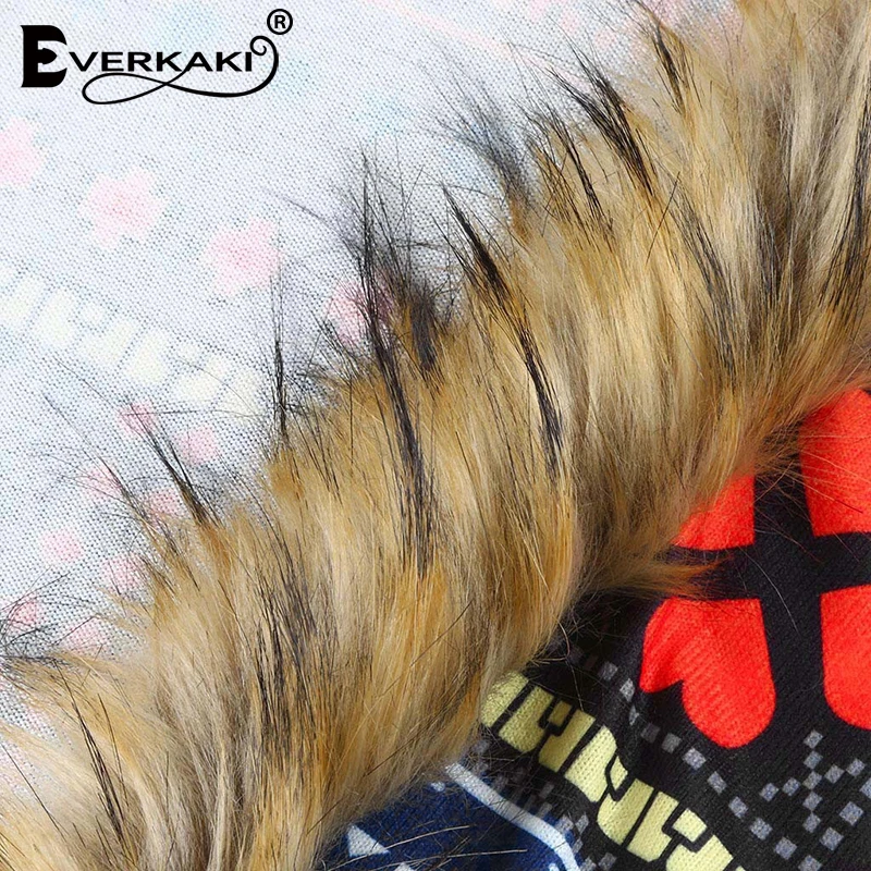 Promo  Everkaki Boho Fur Thick Coat Jackets Women Winter Chic Ladies Loose Vintage Bohemian Long Coats Jac