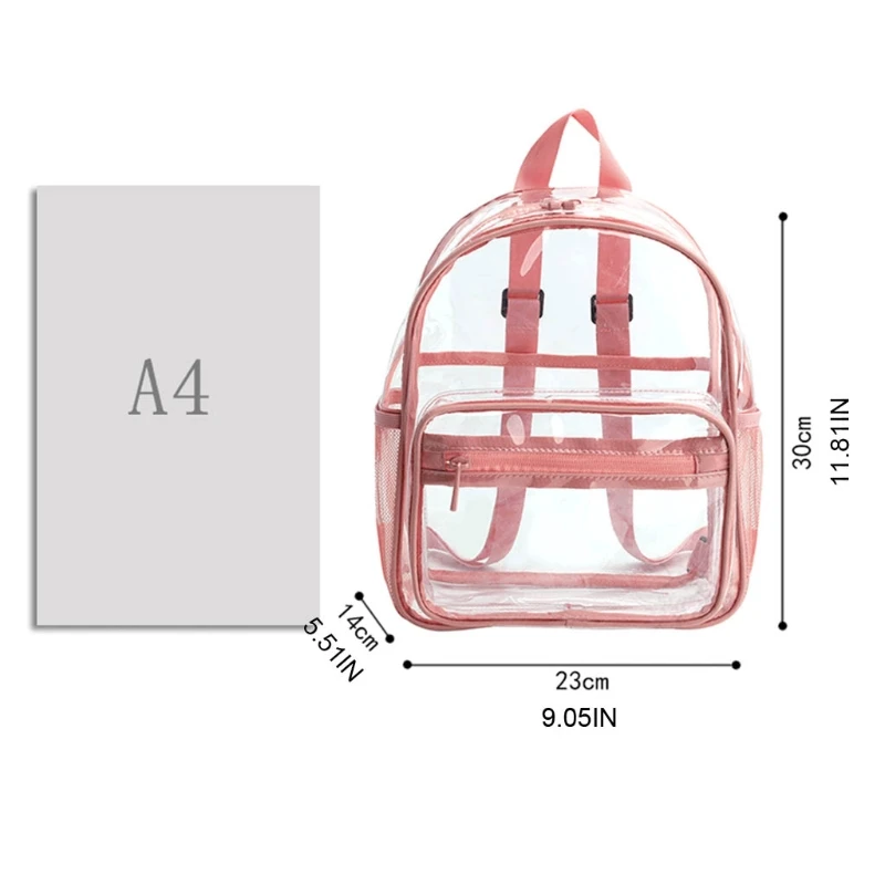 functional and stylish backpacks Women's Backpack Transparent Waterproof PVC Bag Female Fashion College Students Transparent Bag Large Solid Clear Backpacks fashionable travel backpacks