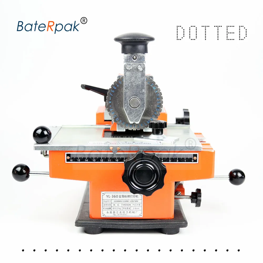 

YL-360 BateRpak manual marking machine,Dotted coding machine, Font height 3/4/5mm choose one