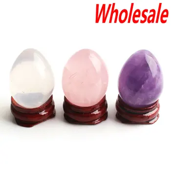 

Wholesale Natural Crystal Amethyst Rose Quartz Egg Ball Magic Mini Ornament Sphere Ball Polished Stone Healing Gift