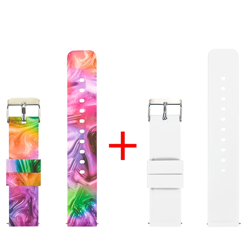 

2pcs For Fitbit Versa Lite Smart Wristband 18 20 22mm For Samsung Galaxy Watch Sports Bracelet For Garmin Vivoactive 3 Strap