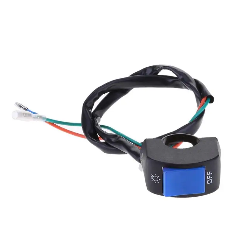 12V 7/8in на руль мотоцикла или включения/выключения для светодиодный головной светильник тумана светильник - Цвет: Синий