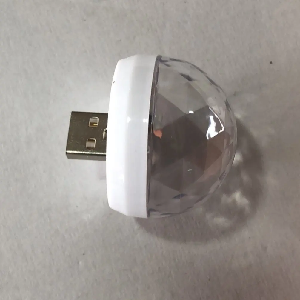 Si-At06029 мини красочные сценические огни Led Голосовое управление мобильный телефон Usb хрустальный магический шар Dj маленький магический шар