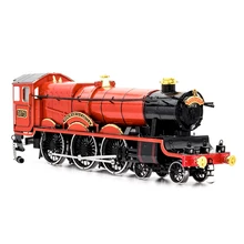 3d metal puzzle vermelho locomotiva modelo kits montar quebra cabeça brinquedos de presente para crianças
