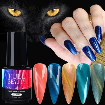 

3D Cat Eye Glitter Nail Polish Starry Sky Long Lasting Acrylic Gel Varnish Galaxy Star Shining Soak Off UV Gel Lacquer BE1609