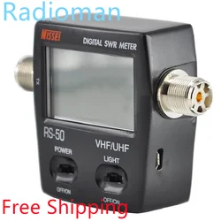 RS 50 medidor Digital SWR/Watt NISSEI, conector tipo M UHF/VHF de 125 525MHz para TYT Kenwood Baofeng, pantalla LED, Radio contador de energía
