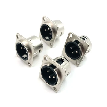 

10 x XLR Male Chassis Panel Mount Socket 3 Pin Audio Studio Connector