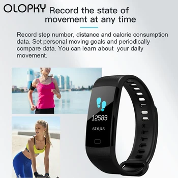 

2020 Sports Smart Band Heart Rate Blood Pressure Monitor High Brightness Colorful Screen Smart Bracelet Wristband Notification