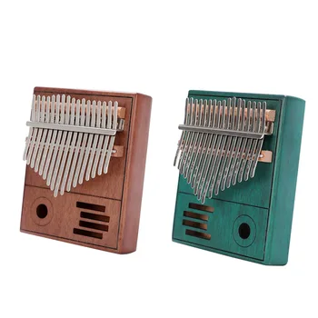 

17 Keys Kalimba Wood Mahogany Thumb Piano Finger Percussion Musical Instrument with Tuning Hammer Cloth Sticker Bag