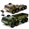 High Imitation 8X8 Remote Control US Military Off Road Truck 2.4G All-Terrain Tire Hole-through Alloy Front/Rear Axle RC Vehicle 4