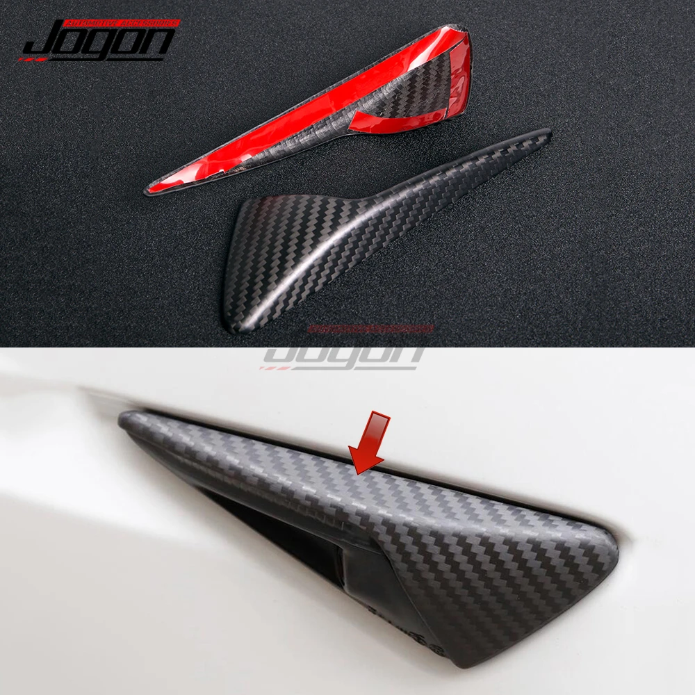 Real Carbon Fiber For Tesla Model 3 17-2019 S 12 -19 X 16 -19 Model Y Car Side Marker Turn Signal Cover Camera Fender Overlay