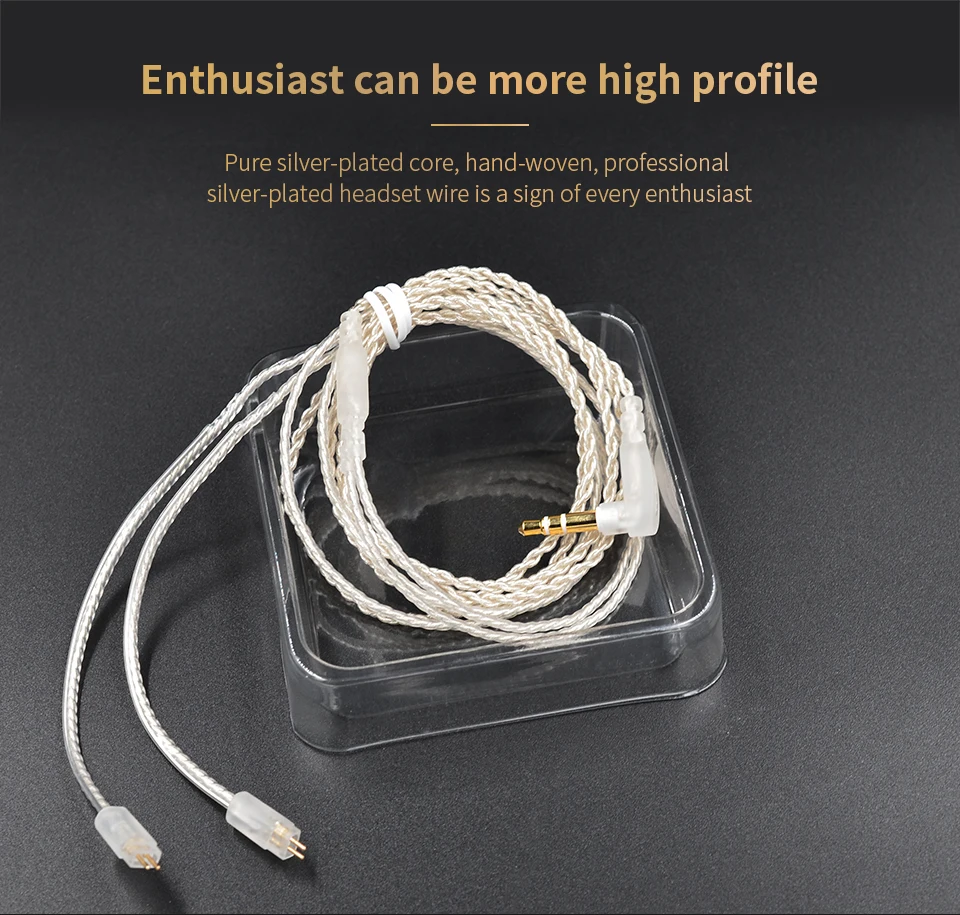 KZ Eerphone кабель посеребренный обновленный кабель гарнитура стандартный позолоченный 0,75 pin для ZST ZS3 ZS4 ZSR ZS5 ZS4 AS10 ZS6 V80 T2
