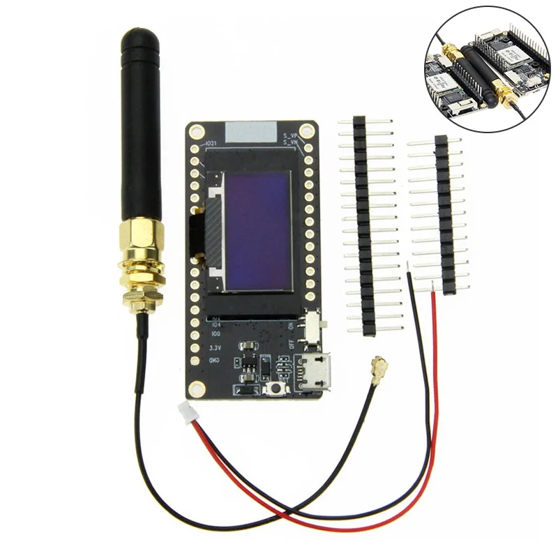

New TTGO LORA32 V2.0 433/868Mhz ESP32 OLED 0.96Inch SD Card WIFI Bluetooth Module OD889