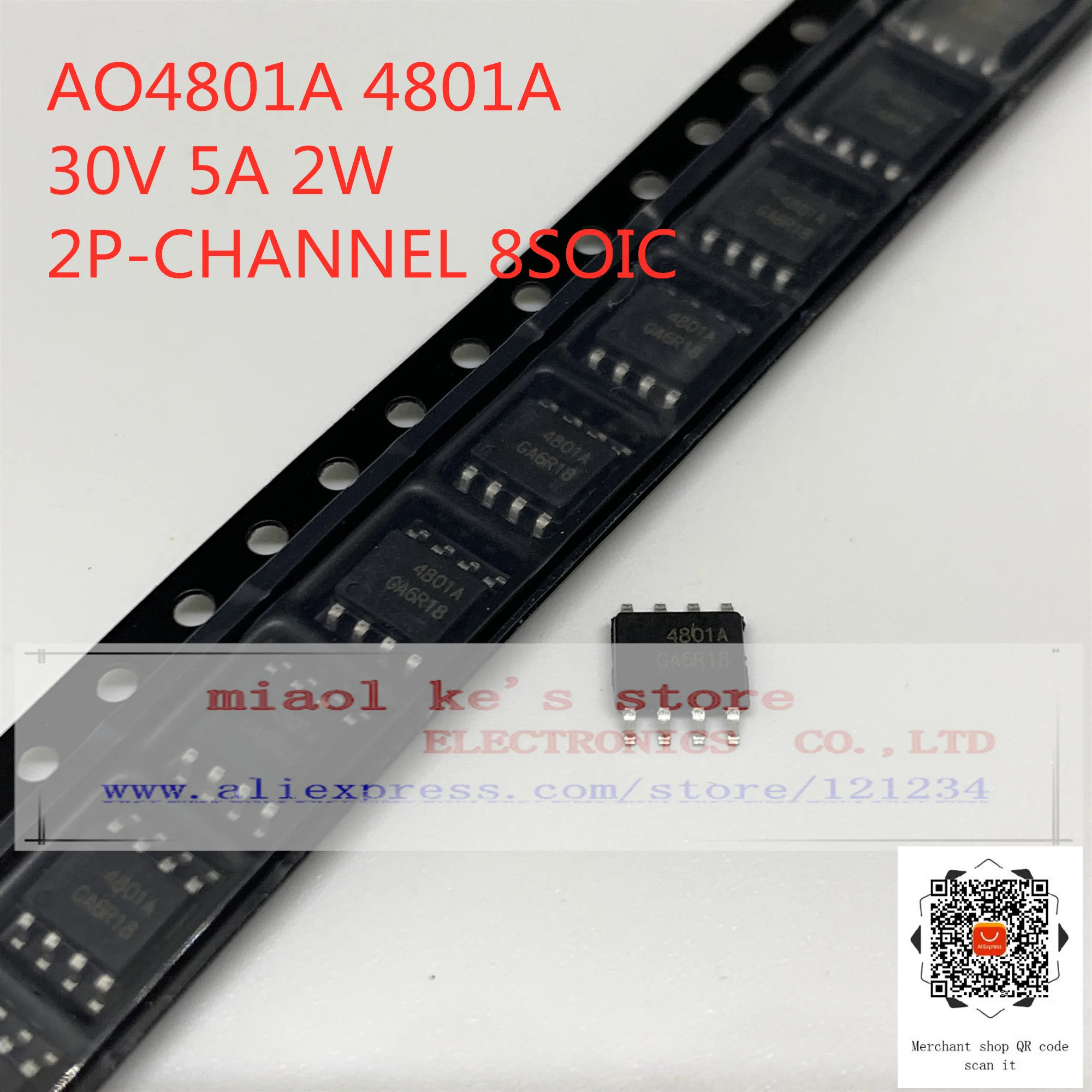 [10pcs] AO4800 AO4800B AO4800L AO4801 AO1801A AO4801AL AO4803A AO4803AL AO4803L AO4805 AO4805L AO4807 AO4807L - MOS transistor |