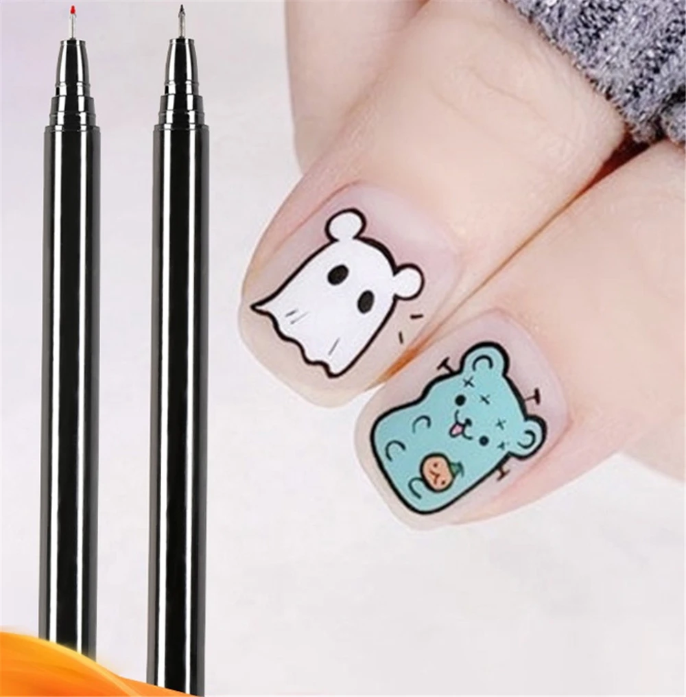 Pluma de grafiti para arte de uñas, trazador de líneas de pintura a prueba de agua, pincel artesanal de líneas abstractas de flores, herramienta de belleza artística de uñas, 1 Uds.