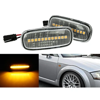 

CARALL LN1013Y Kit arrow Side Led Side Marker light transparent orange lens for Audi TT A2 8L A3 S3 b5 A4 S4 RS4 A6