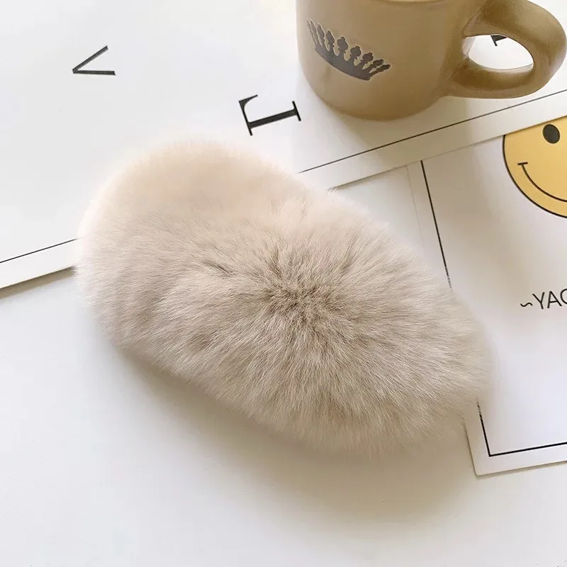 6 Khaki rabbit fur
