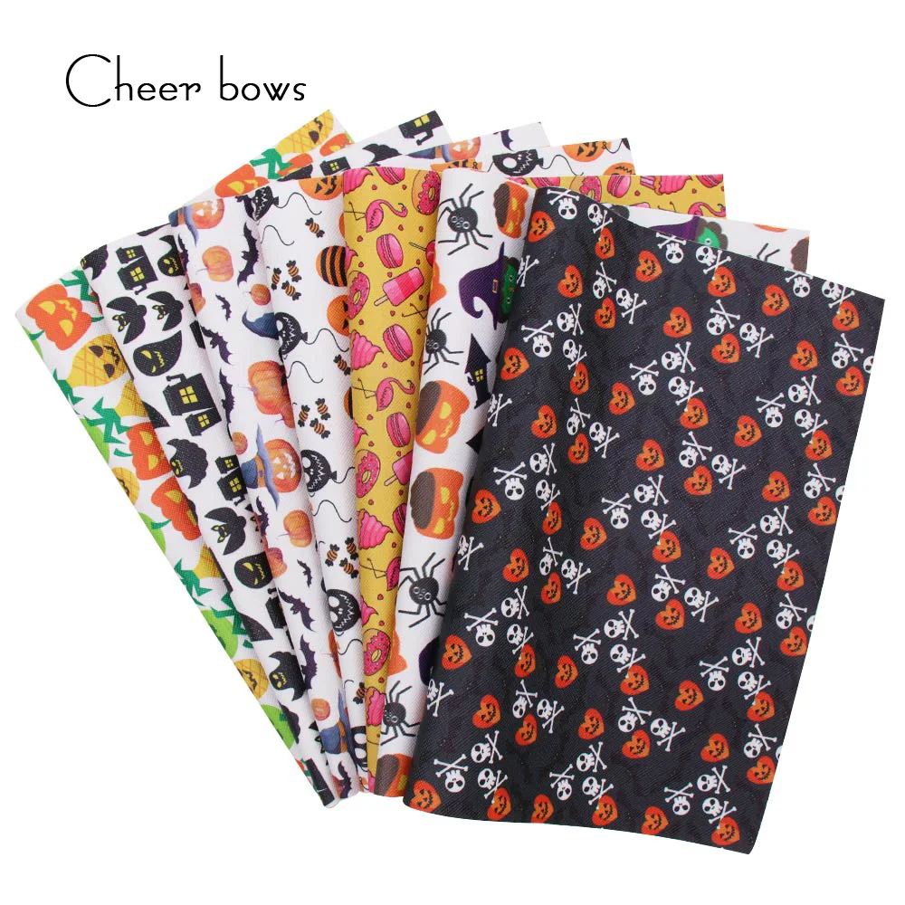 Cheerbow A4 кожаные простыни в виде тыквы для Хэллоуина искусственная кожа бантов