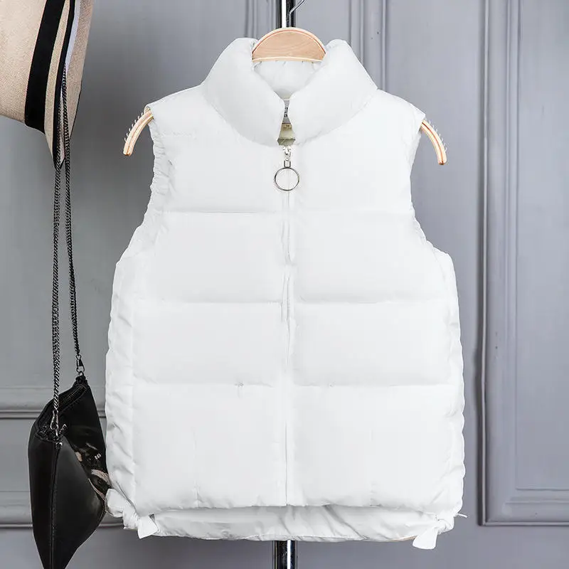 3XL Зимний пуховик, хлопковый жилет, женский свободный теплый жилет без рукавов, женские пальто, Повседневная Уличная жилетка, женский жилет Q1861