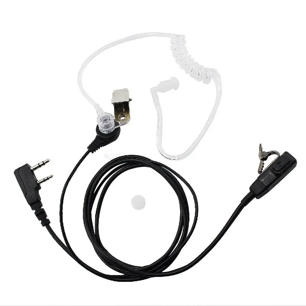 2 Pin PTT MIC иди и болтай Walkie talkie гарнитура Тайное Акустическая трубка In-ear наушник для