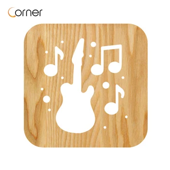 

Acecorner Creative 3D Wooden Night Light DIY Music LED USB Musical Notes Lamp Novelty Kid Bedroom Decor Lampara Table Child Gift